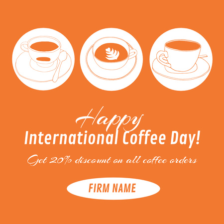 Template di design giornata internazionale del caffè Animated Post
