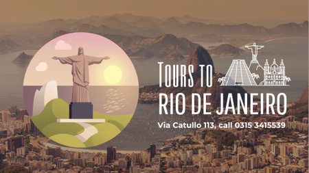 Tour Invitation with Rio Dew Janeiro Travelling Spots Full HD video Design Template