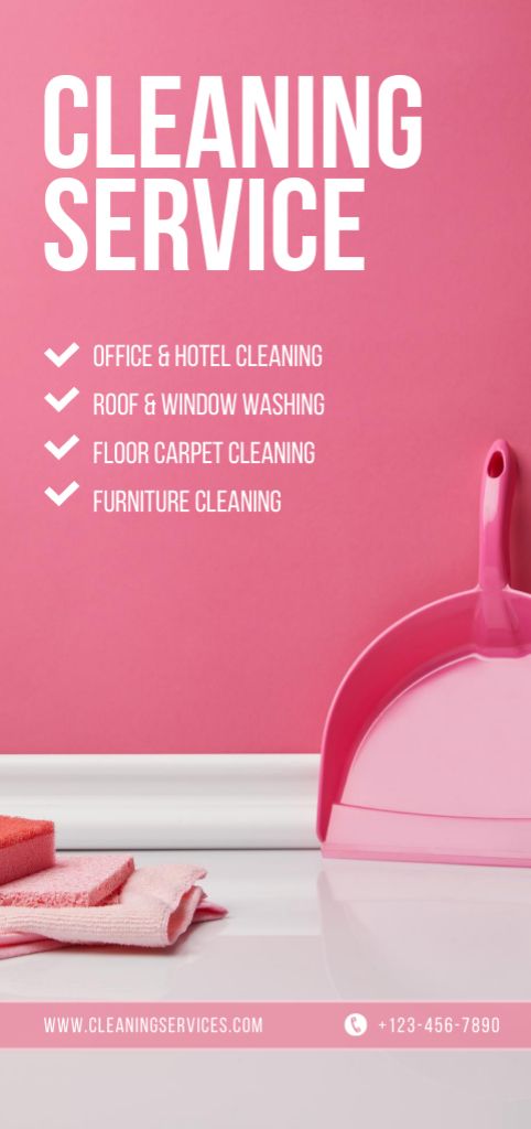 Cleaning Service Advertisement Flyer DIN Large Design Template