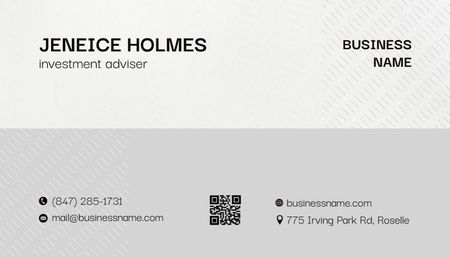Investment Advisory Firm Business Card US Modelo de Design