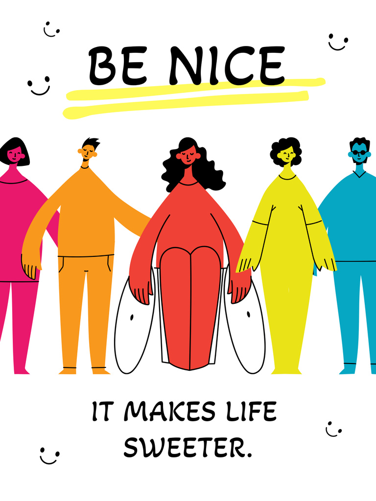 Platilla de diseño Support for People with Inclusion Poster 36x48in