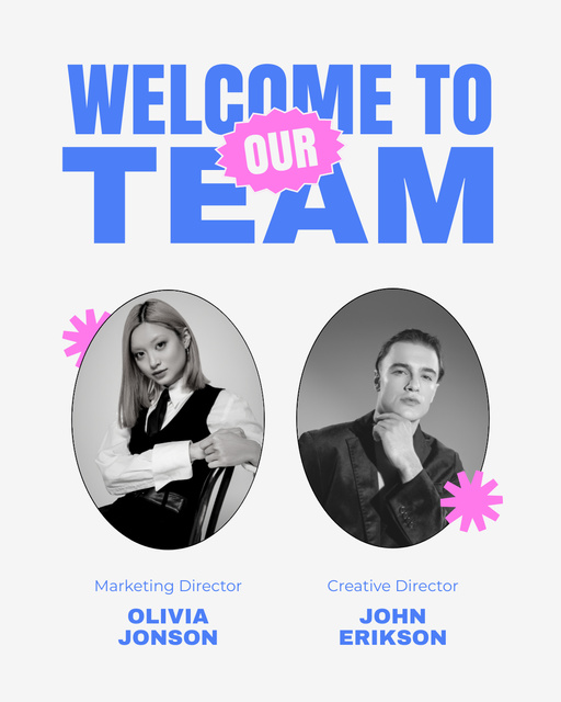 Template di design Welcoming People to a Team Instagram Post Vertical