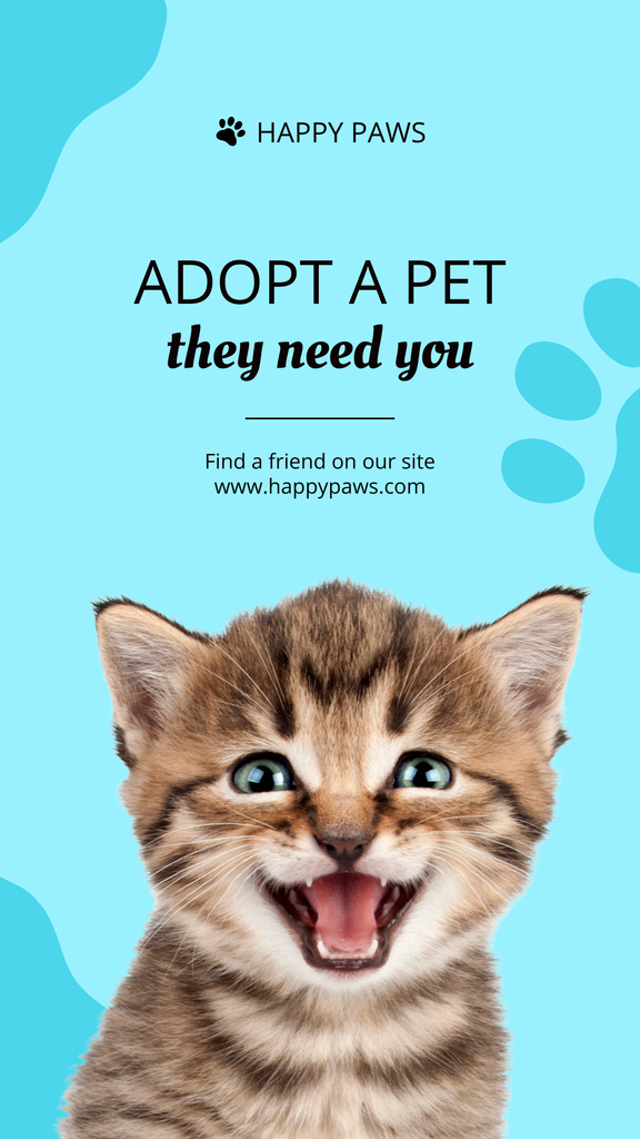 Template di design Pet Adoption Motivation Instagram Story