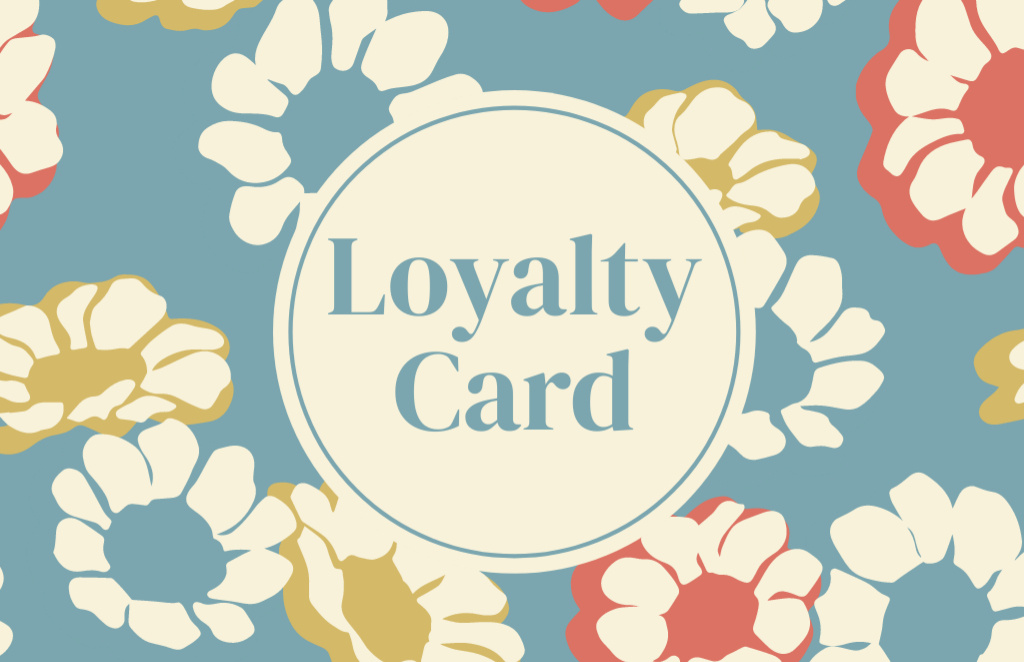Multipurpose Floral Pattern Loyalty Business Card 85x55mmデザインテンプレート