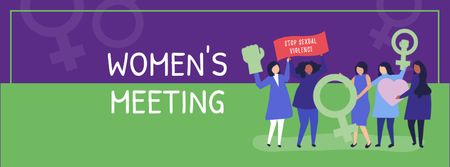 Women's Meeting Announcement Facebook cover Design Template