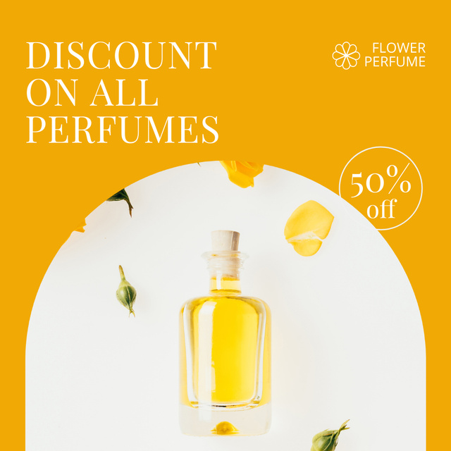 Discount Offer on Perfumes Collection Instagram Design Template
