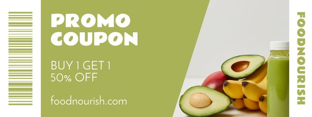 Offer Discounts on Fresh Smoothies Coupon Design Template