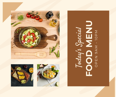 oferta especial de menu de alimentos Facebook Modelo de Design