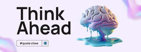 Platilla de diseño Quote About Ability To Think Ahead Facebook cover