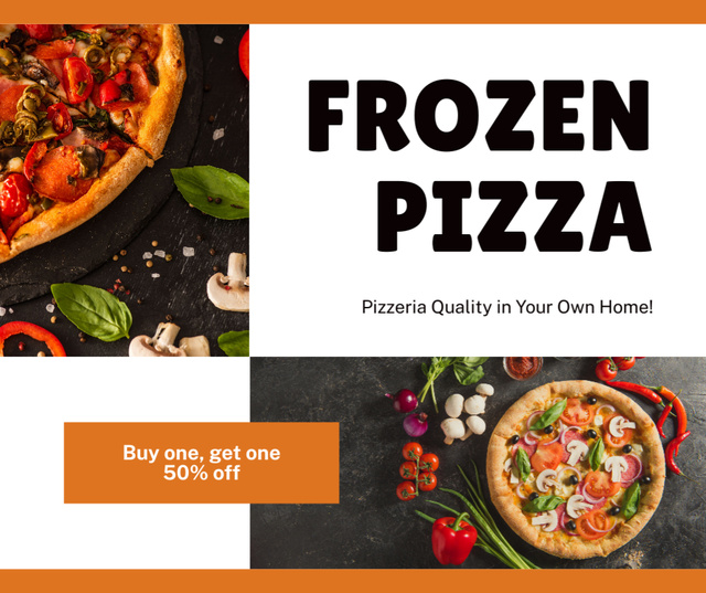 Szablon projektu Discount on Frozen Pizza of Highest Quality Facebook