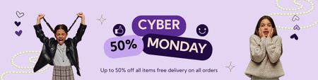 Cyber Monday Sale of Clothes for Pre-Teen Girls Twitter Design Template