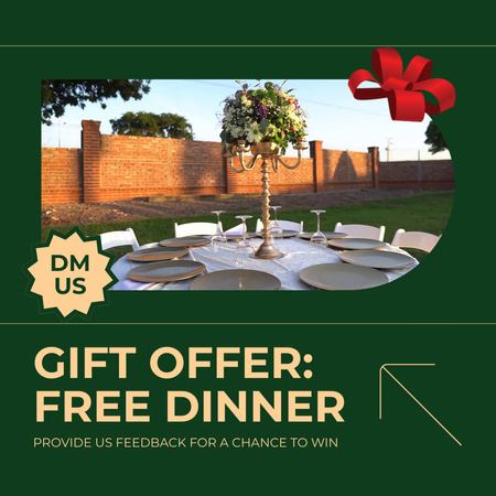 Free Dinner Outdoor As Present Offer Animated Post Design Template