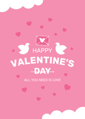 Valentine's Day Greeting With Doves And Quote