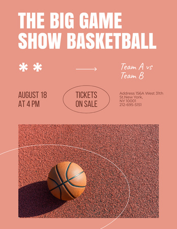 Platilla de diseño Basketball Tournament Announcement Poster 8.5x11in