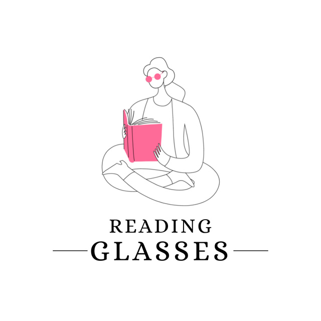 Optical Store Logo with Reading Glasses Animated Logo Tasarım Şablonu