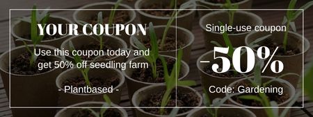Seedling Discount Offer Coupon Design Template