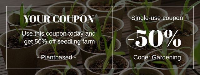 Discount Offer on Seedling Coupon tervezősablon