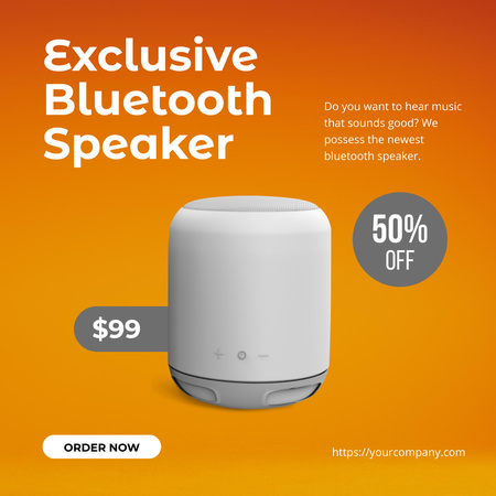 Exclusive Discount Offer on Portable Speaker Instagram Design Template