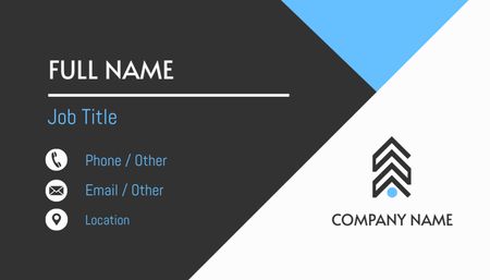 CEO Data Profile With Company Branding Business Card US Design Template