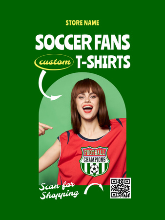 Designvorlage T-Shirts for Soccer Fans für Poster US