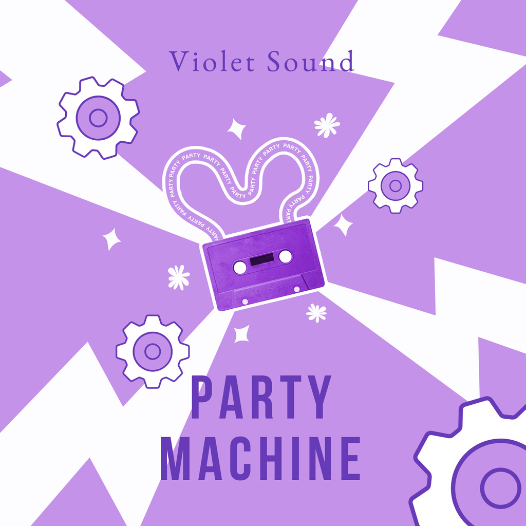 Party Machine Music Album Album Cover tervezősablon