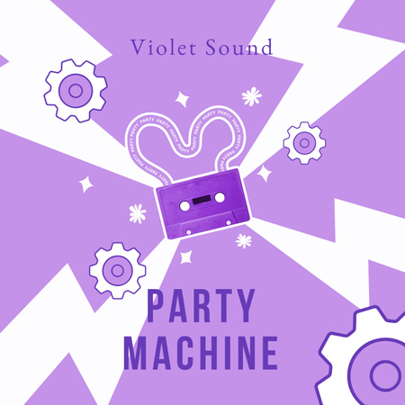Designvorlage Party Machine Music Album für Album Cover