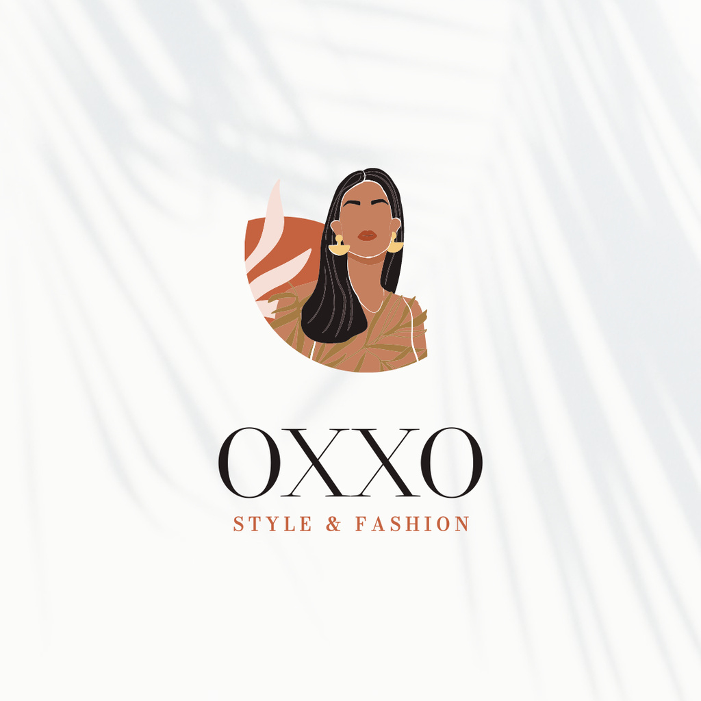 Modèle de visuel Fashion Store Ad with Illustration of Woman - Logo 1080x1080px