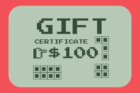 Gaming Gear Offer Gift Certificate tervezősablon