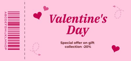 Valentine's Day Gift Collection Special Offer Coupon Din Large Design Template