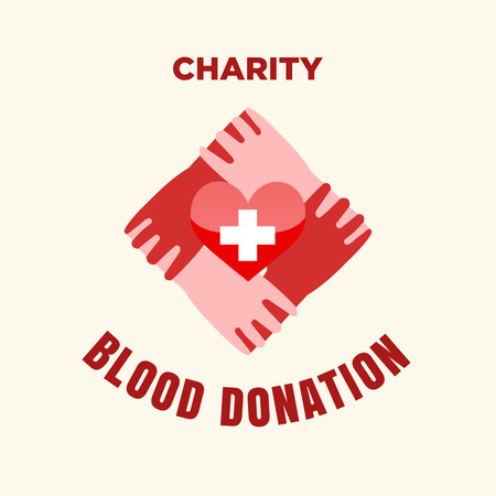 Charity Blood Donation Instagramデザインテンプレート