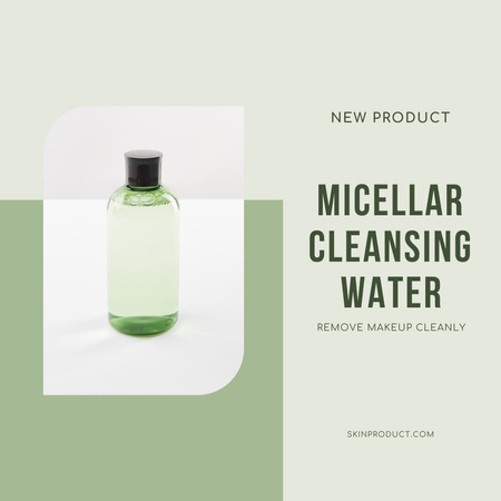 New Micellar Cleansing Water Ad Instagram Design Template