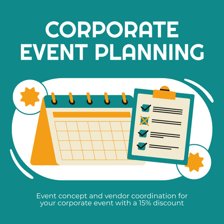 Organization and Coordination of Cooperative Events on Green Instagram AD Design Template