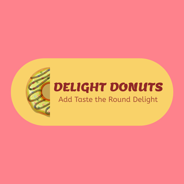 Delicious Round Donuts with Glaze Sale Animated Logo Design Template