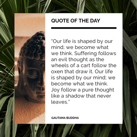Inspirational Quote by Buddha Instagram Design Template