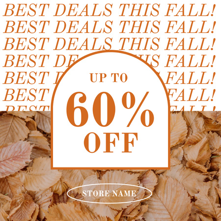 Best Deals This Fall With Orange Foliage Instagram Design Template