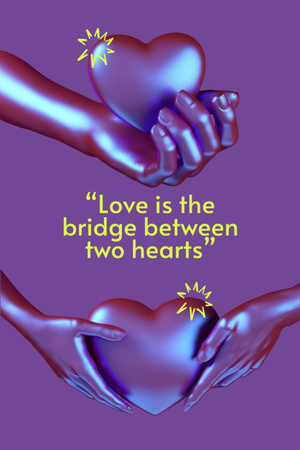 Plantilla de diseño de Cita de amor sobre la relación en estilo metálico Tumblr 