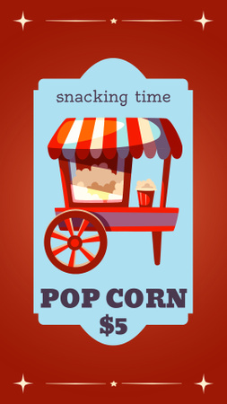 Template di design Offerta di Deliziosi Popcorn Instagram Story