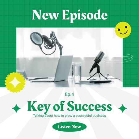Key Of Success In Business Instagram tervezősablon