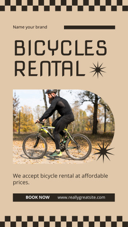 Plantilla de diseño de Alquiler de bicicletas para deportes y recreación Instagram Story 