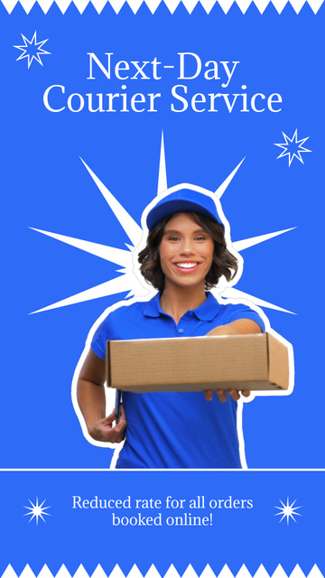 Modèle de visuel Next-Day Delivery and Logistic Services - Instagram Video Story