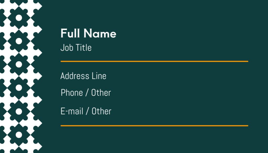 Geometrical Pattern As Branding And Employee Data Profile Business Card US tervezősablon