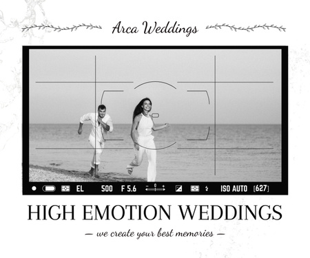 Plantilla de diseño de Wedding Event Agency Announcement Medium Rectangle 