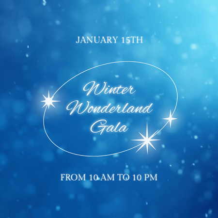 Ontwerpsjabloon van Animated Post van Marvelous Winter Gala With Discount On Entry Fee