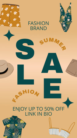 Summer Sale of Fashion Items Instagram Video Story Design Template