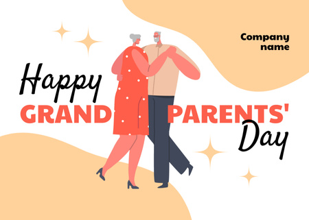 Happy Grandparents Day Postcard 5x7in Design Template