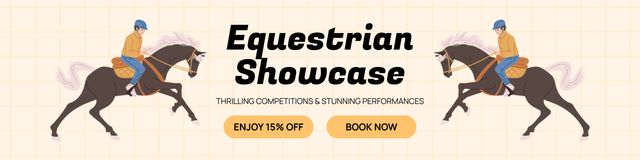 Modèle de visuel Event Announcement with Equestrian Competitions - Twitter