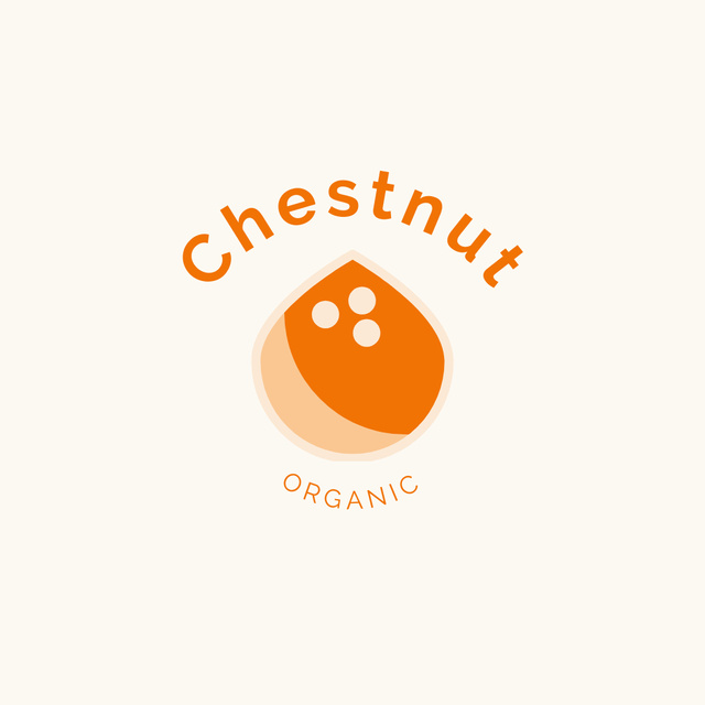 Farm Products Shop Ad with Chestnut Logo Šablona návrhu