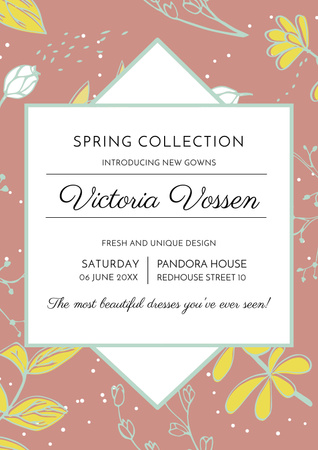 Fashion spring collection Ad Poster Design Template