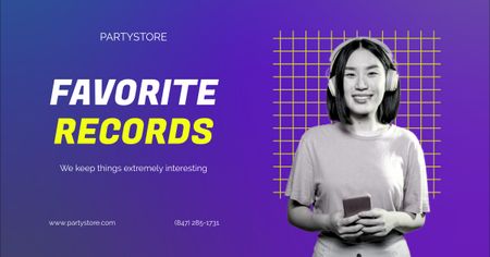 Modèle de visuel Music Store Ad - Facebook AD
