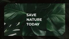 Eco Company Ad with Green Plant Leaves